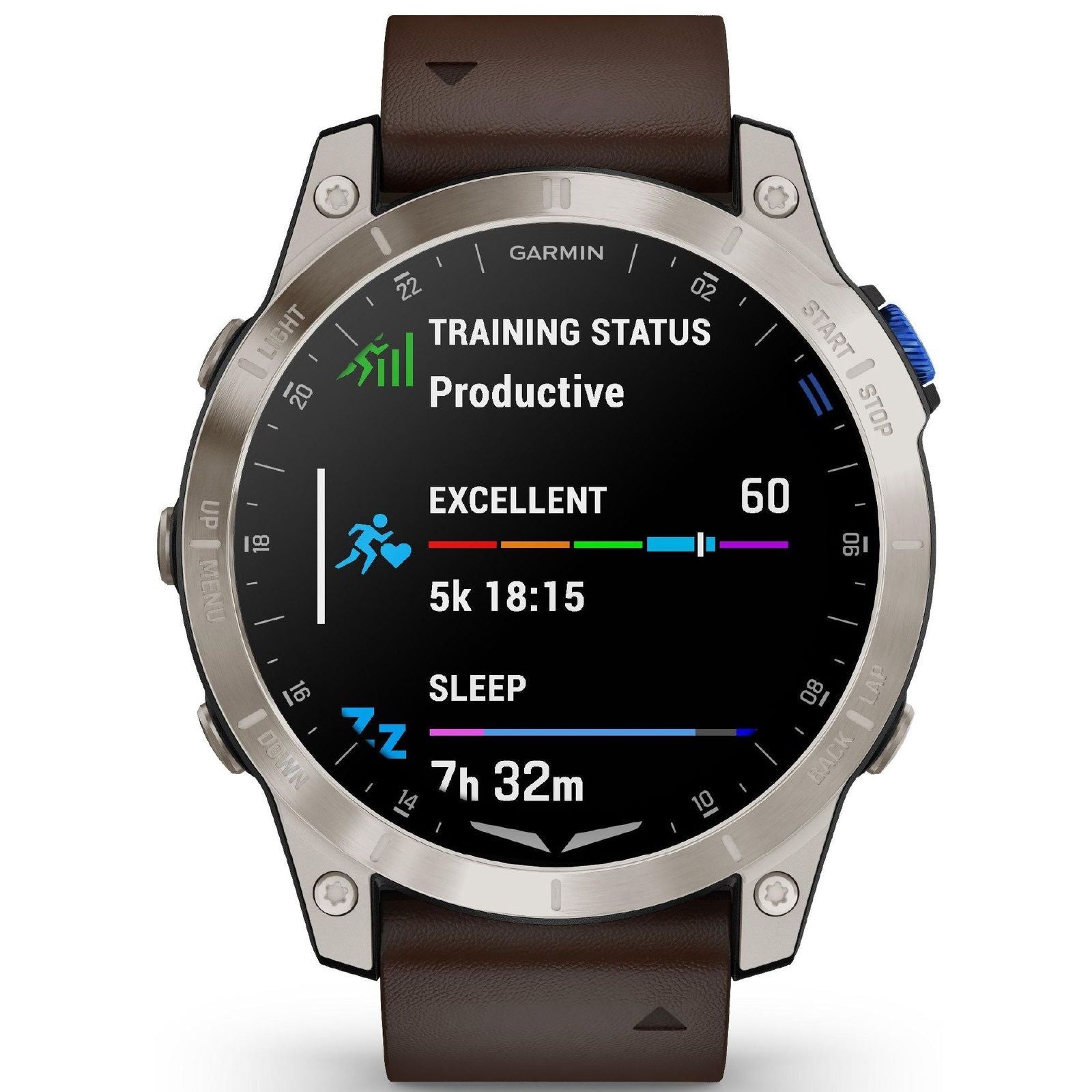 Orologio Smartwatch unisex Garmin D2 Mach 1 cassa 47mm e cinturino pelle 010-02582-55-2