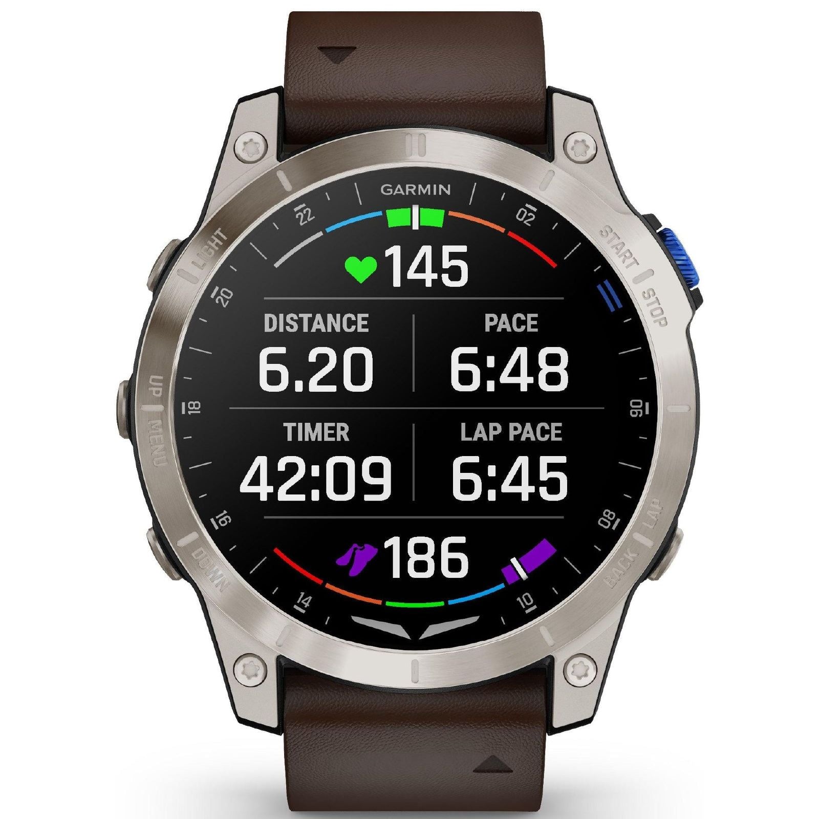 Orologio Smartwatch unisex Garmin D2 Mach 1 cassa 47mm e cinturino pelle 010-02582-55-3