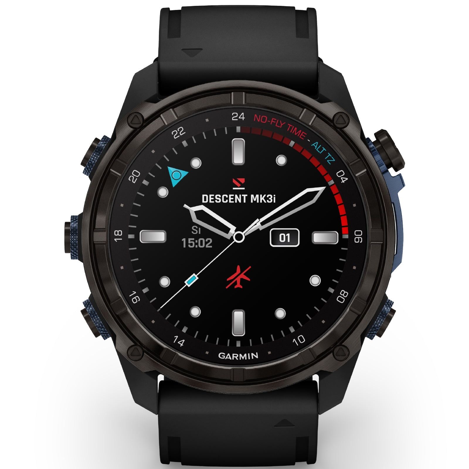 Orologio Smartwatch GPS unisex Garmin Descent™ Mk3i cassa di 51 mm e cinturino in silicone nero 010-02752-11 010-02752-11-6