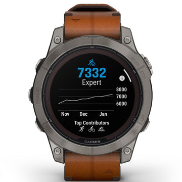 Orologio Smartwatch unisex Garmin Fenix® 7 Pro cassa 47 mm e pelle marrone 010-02777-30-1