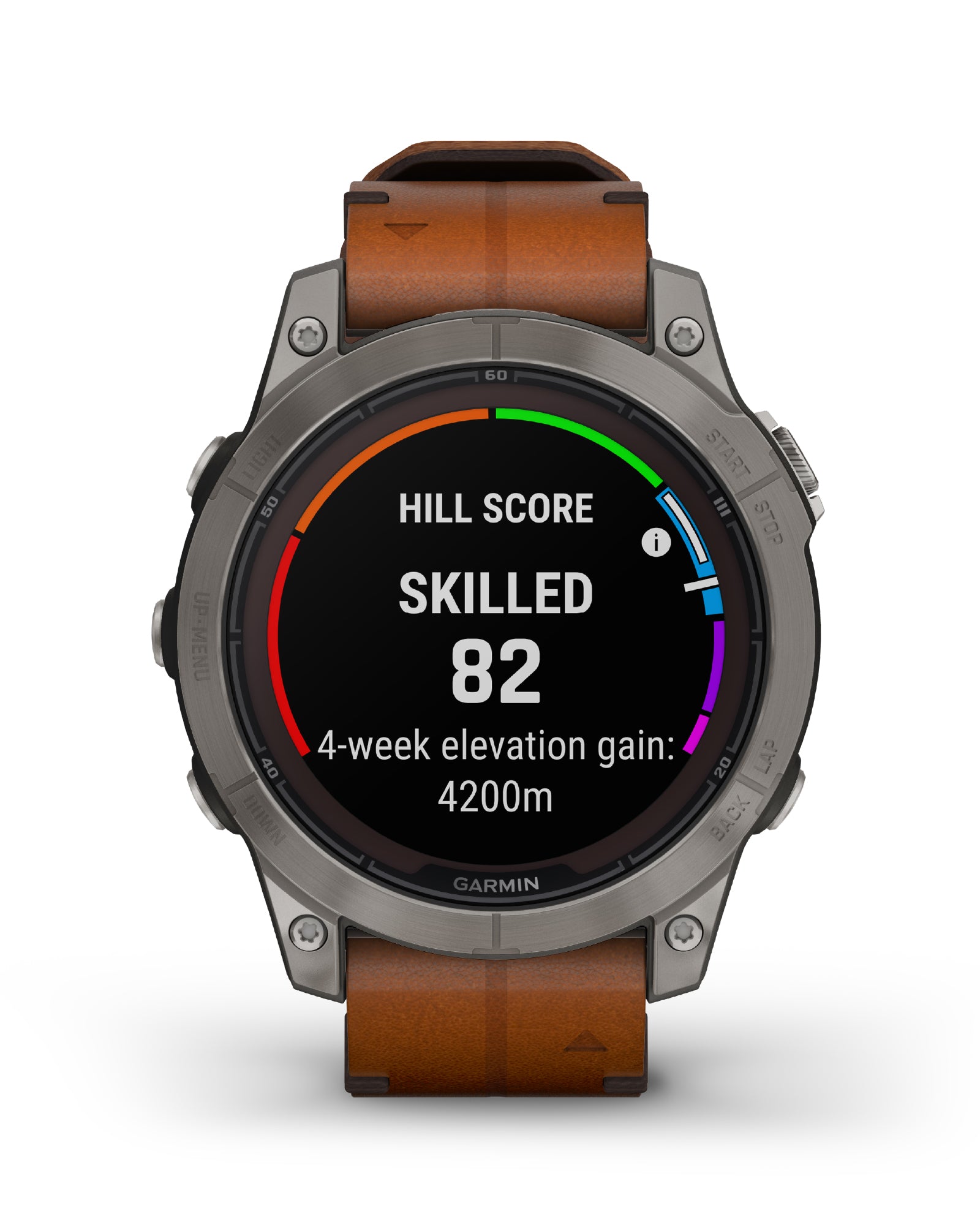 Orologio Smartwatch unisex Garmin Fenix® 7 Pro cassa 47 mm e pelle marrone 010-02777-30-3