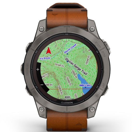 Orologio Smartwatch unisex Garmin Fenix® 7 Pro cassa 47 mm e pelle marrone 010-02777-30-6
