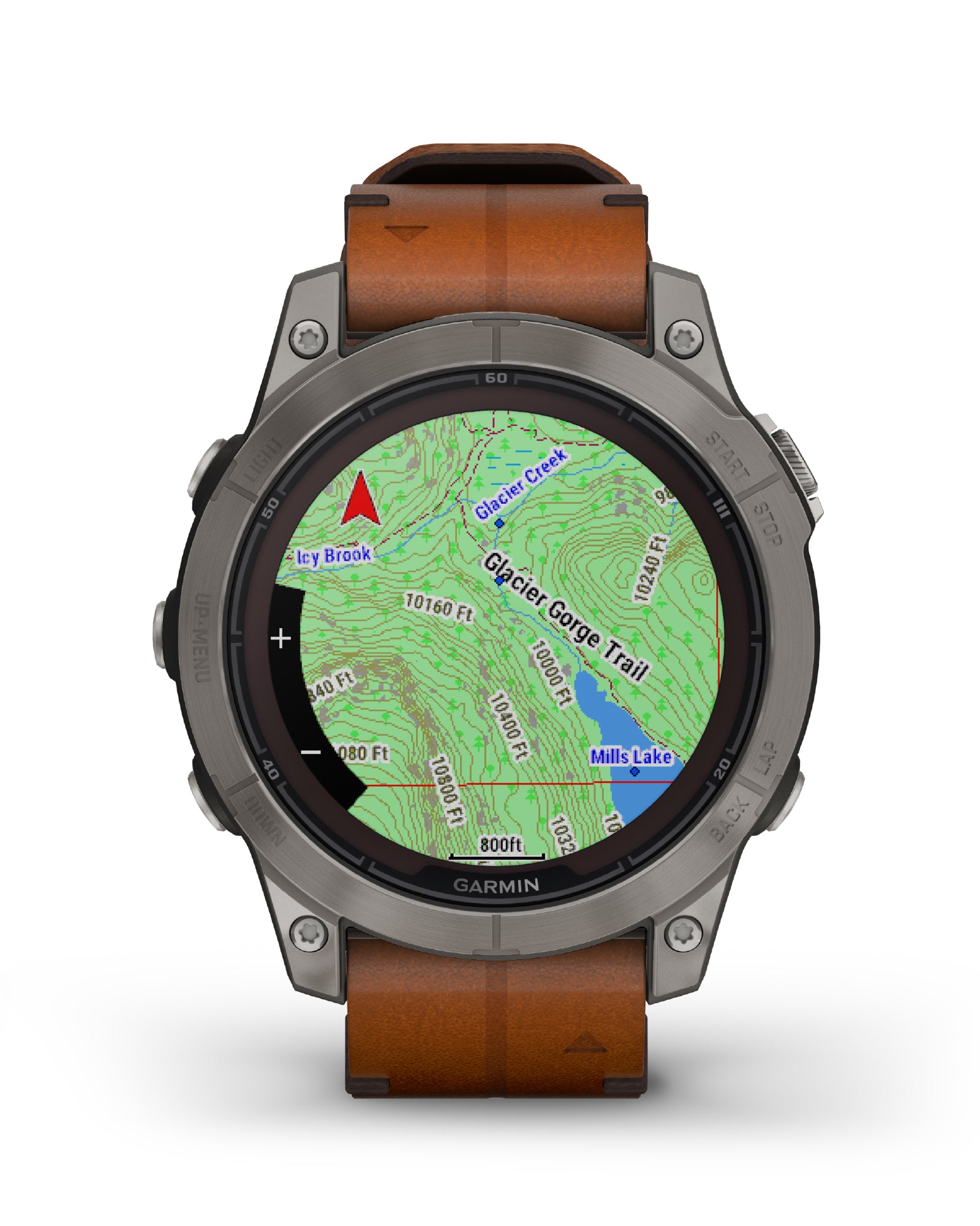Orologio Smartwatch unisex Garmin Fenix® 7 Pro cassa 47 mm e pelle marrone 010-02777-30-6