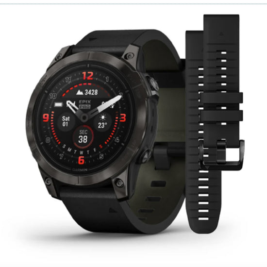 Orologio Smartwatch GPS unisex Garmin Epix™ Pro (Gen 2) in pelle nera 47 mm 010-02803-30-10