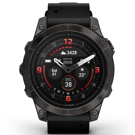Orologio Smartwatch GPS unisex Garmin Epix™ Pro (Gen 2) in pelle nera 47 mm 010-02803-30-6