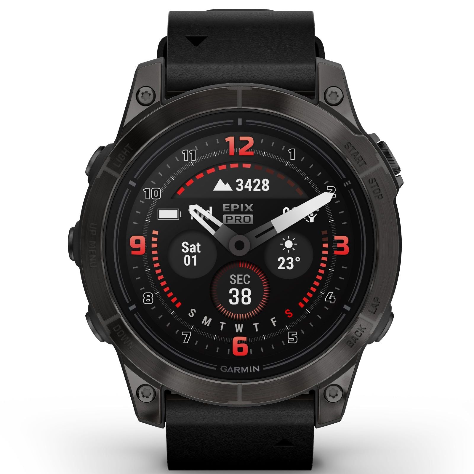 Orologio Smartwatch GPS unisex Garmin Epix™ Pro (Gen 2) in pelle nera 47 mm 010-02803-30-6