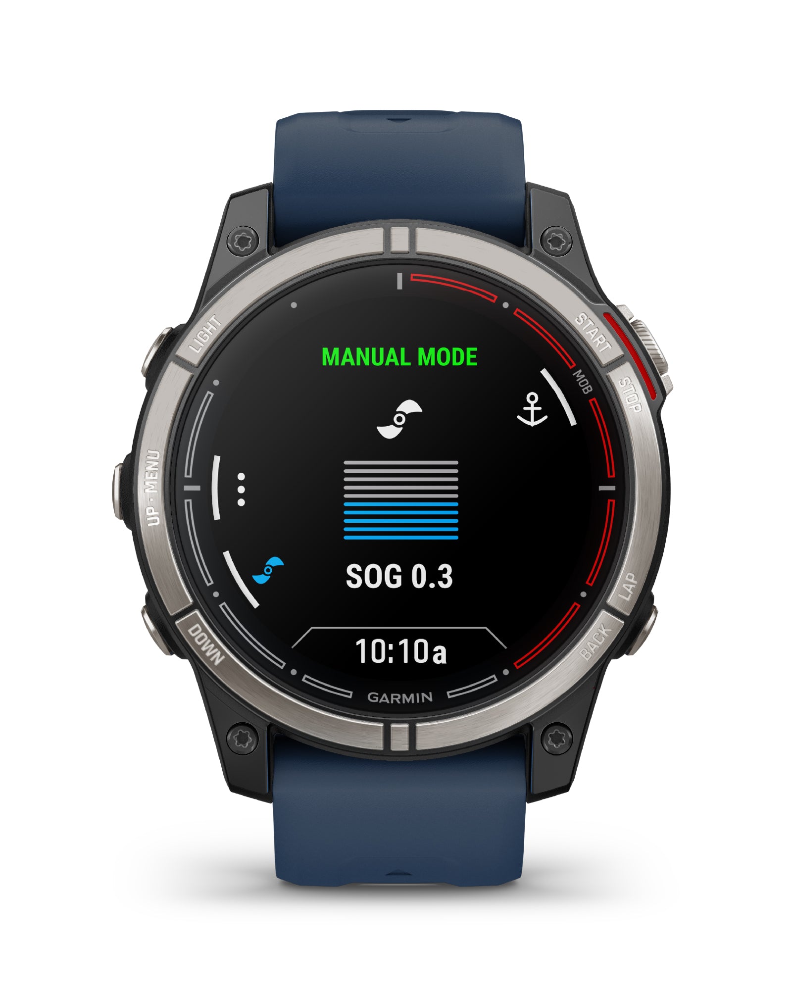 Orologio Smartwatch GPS unisex Garmin Quatix® 7 con silicone blu 47 mm 010-02803-81-3