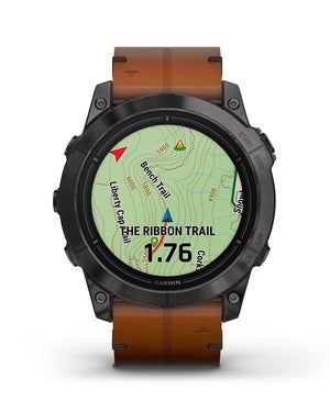 Orologio Smartwatch GPS unisex Garmin Epix™ Pro (Gen 2) cassa di 51 mm e cinturino in pelle marrone 010-02804-30