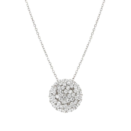Collana Nomination donna pendente tondo in argento e zirconi MISURA UNICA
