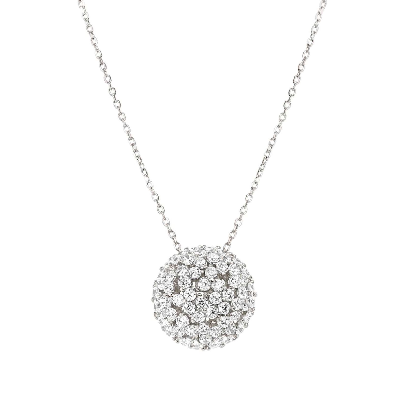 Collana Nomination donna pendente tondo in argento e zirconi MISURA UNICA