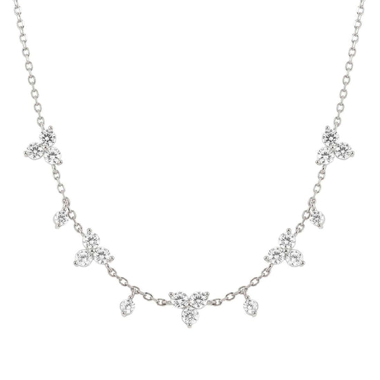 Collana Nomination Life Bouquet con fiori argento e zirconi MISURA UNICA