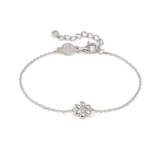 Bracciale Nomination Petit Sparkle fiore in argento e zirconi Regolabile 16-19 cm