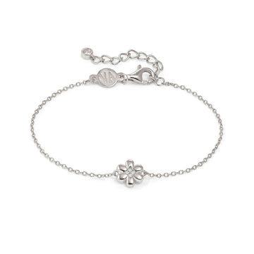 Bracciale Nomination Petit Sparkle fiore in argento e zirconi Regolabile 16-19 cm