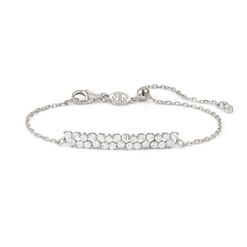 Bracciale Nomination Life Bouquet targhetta argento e zirconi 20 cm
