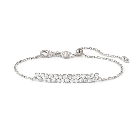 Bracciale Nomination Life Bouquet targhetta argento e zirconi 20 cm