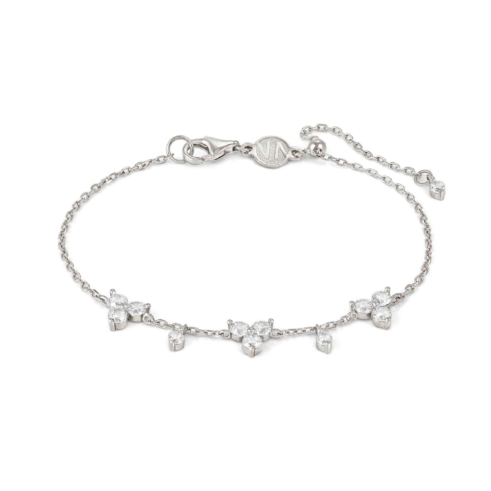 Bracciale Nomination Life Bouquet fiori in argento e zirconi 19,5 cm