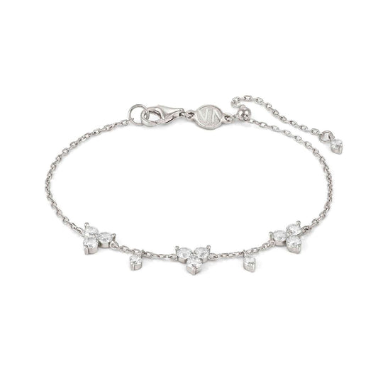 Bracciale Nomination Life Bouquet fiori in argento e zirconi 19,5 cm