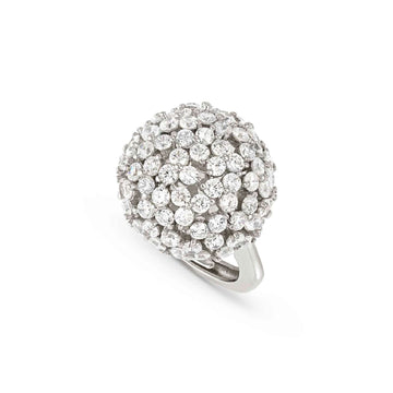 Anello Nomination Life Bouquet tondo in argento e zirconi Regolabile dalla 11 alla 17
