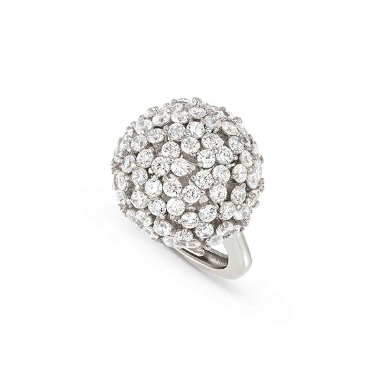 Anello Nomination Life Bouquet tondo in argento e zirconi Regolabile dalla 11 alla 17