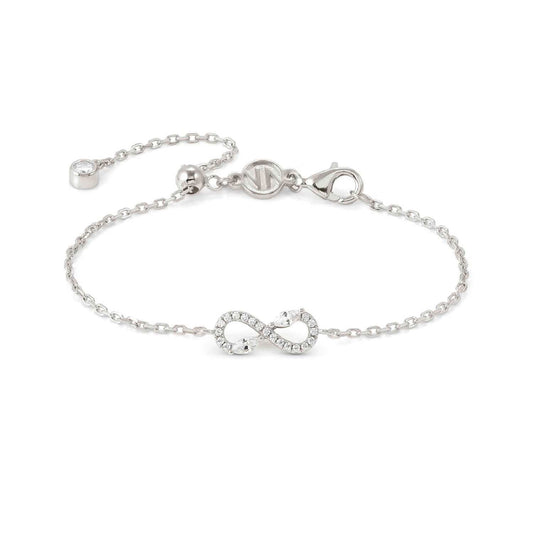 Bracciale Nomination in argento con infinito di zirconi bianchi Regolabile 14-18 cm