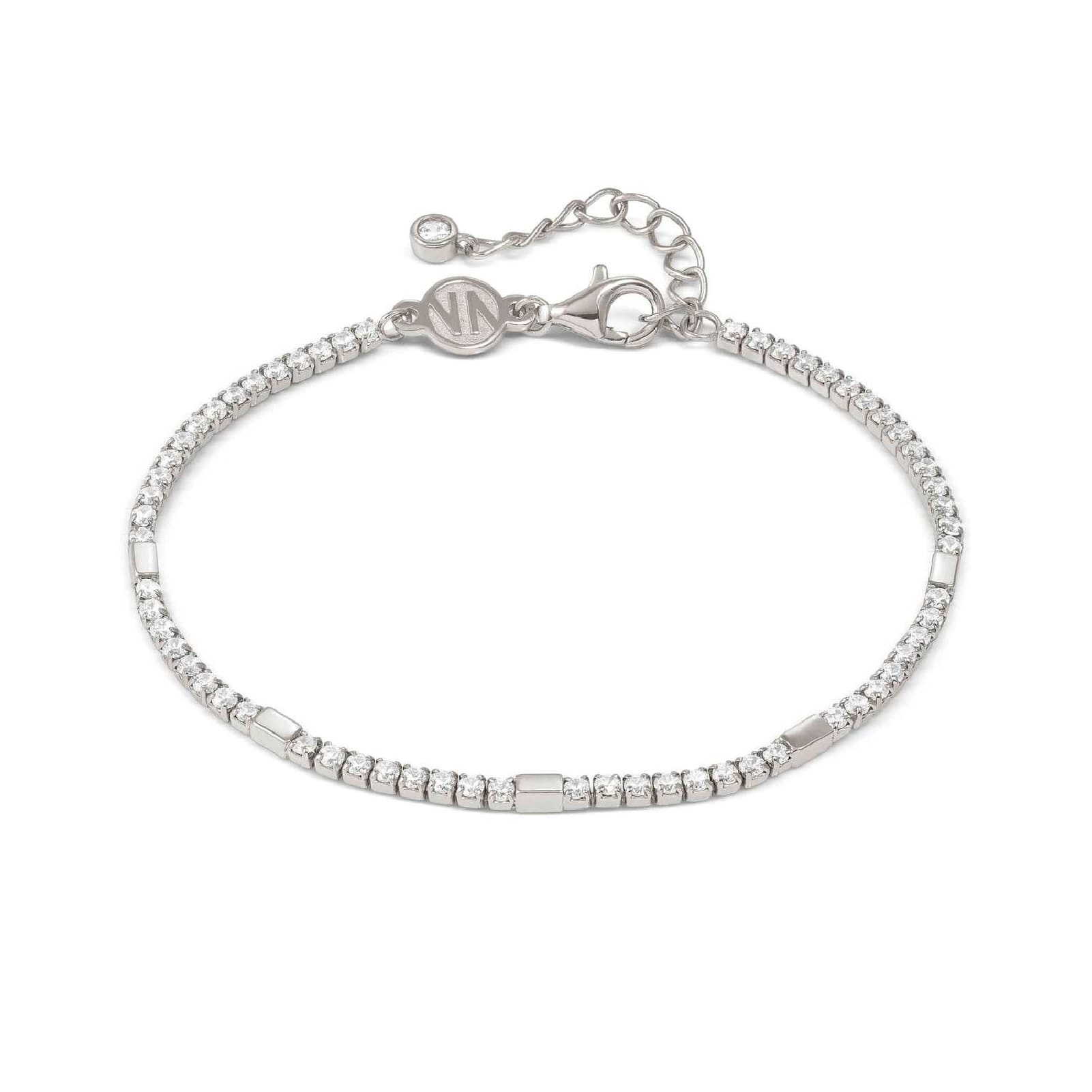 Bracciale tennis Nomination Petit Sparkle argento e zirconi Regolabile 16,5-19,5 cm