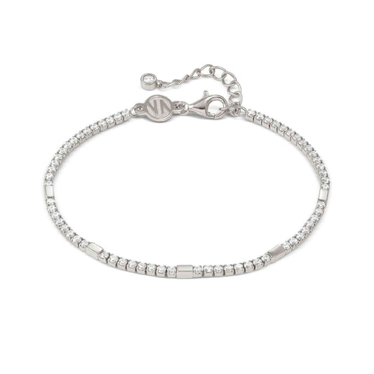 Bracciale tennis Nomination Petit Sparkle argento e zirconi Regolabile 16,5-19,5 cm