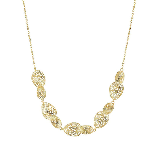 Collana catena Nomination in argento dorato con ovali MISURA UNICA