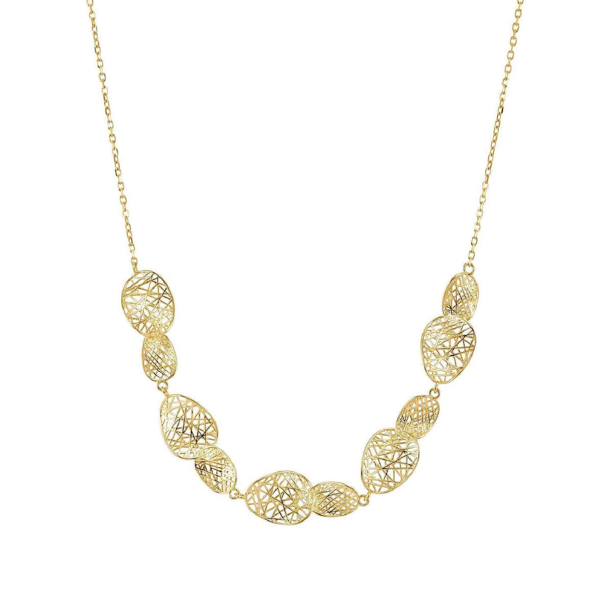 Collana catena Nomination in argento dorato con ovali MISURA UNICA