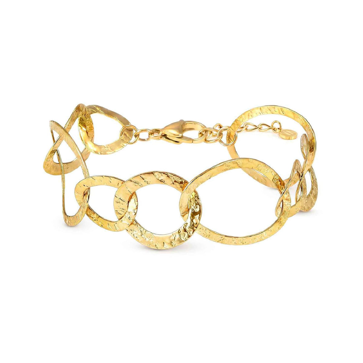Bracciale Nomination in acciaio dorato ovali intrecciati 20 cm