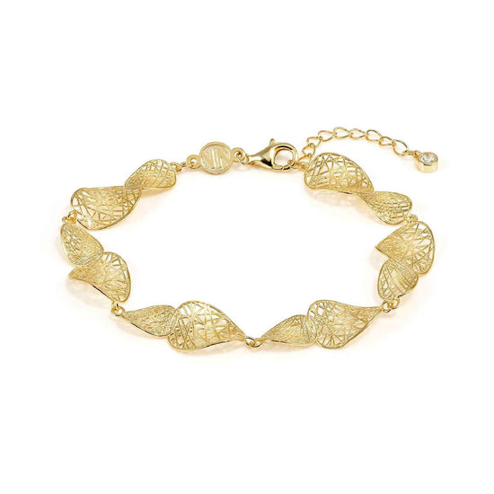Bracciale catena Nomination in argento dorato con ovali 20 cm