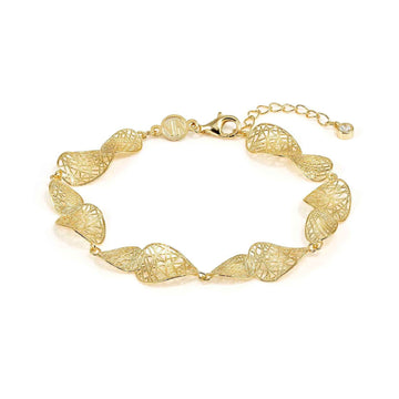 Bracciale catena Nomination in argento dorato con ovali 20 cm