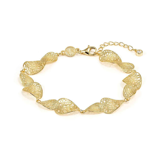 Bracciale catena Nomination in argento dorato con ovali 20 cm