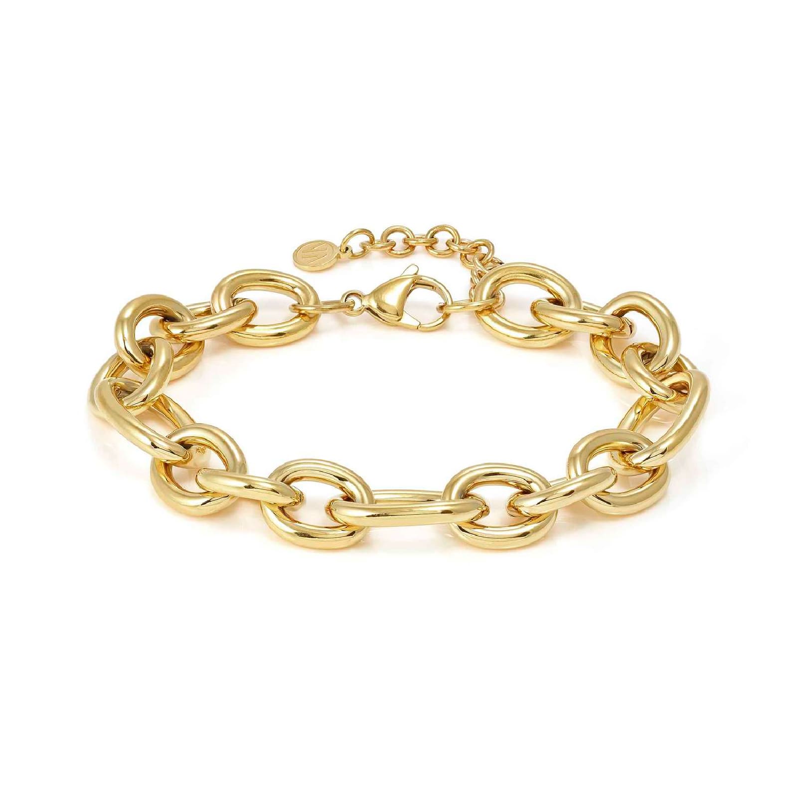 Bracciale Nomination Ecclettica acciaio dorato maglie grandi Regolabile 20-23 cm