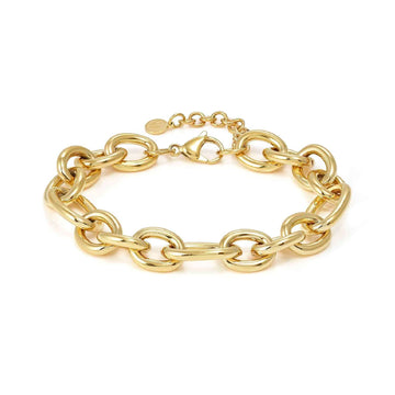 Bracciale Nomination Ecclettica acciaio dorato maglie grandi Regolabile 20-23 cm