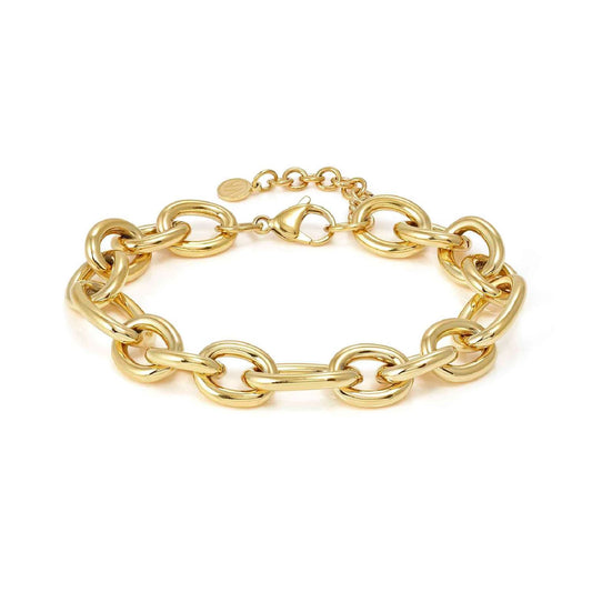 Bracciale Nomination Ecclettica acciaio dorato maglie grandi Regolabile 20-23 cm