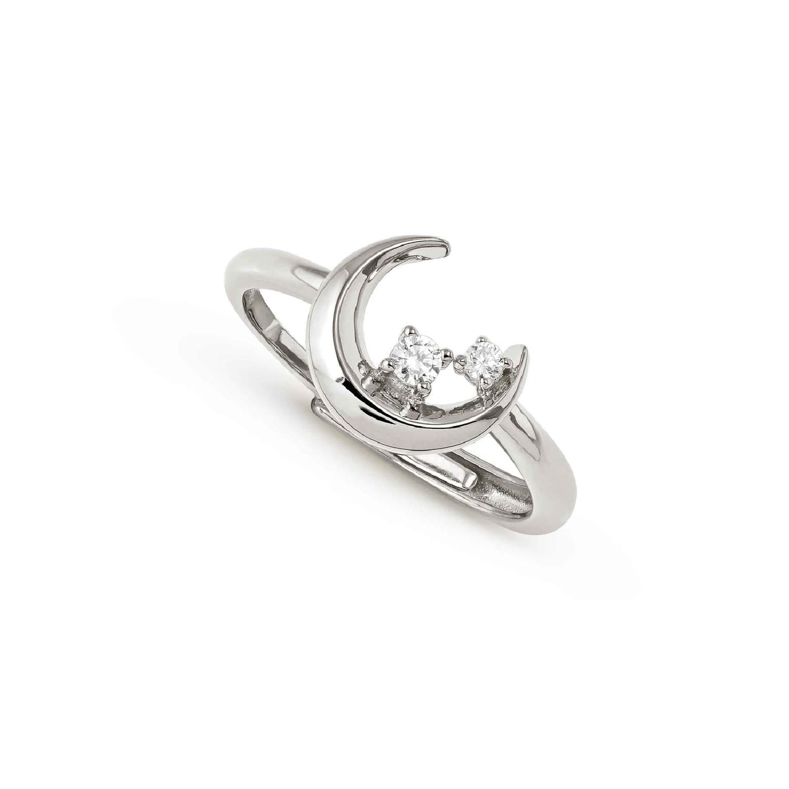 Anello Nomination Dream Beats in argento con luna e zirconi Regolabile dalla 11 alla 17