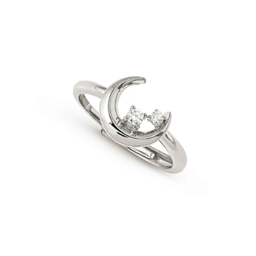 Anello Nomination Dream Beats in argento con luna e zirconi Regolabile dalla 11 alla 17