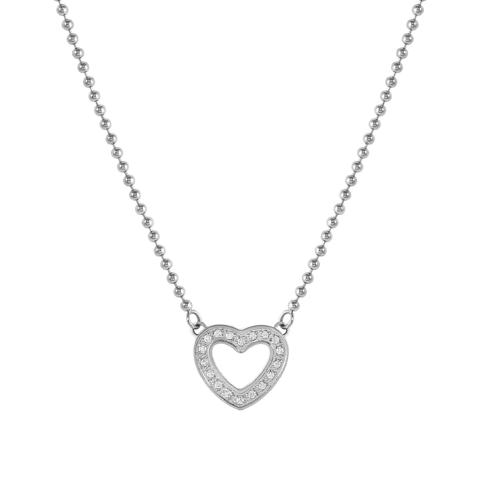 Collana girocollo Nomination in acciaio con cuore di zirconi 022