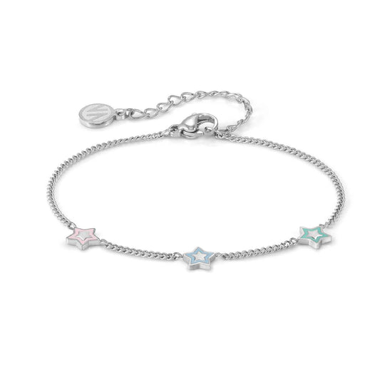 Bracciale donna Nomination in acciaio con stella smaltata Regolabile 14-18 cm