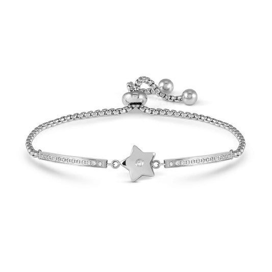 Bracciale Nomination Milleluci stella in acciaio con zirconi Regolabile 14-19 cm