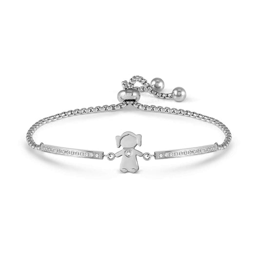 Bracciale catena Nomination Milleluci ciondolo con bambina 19 cm