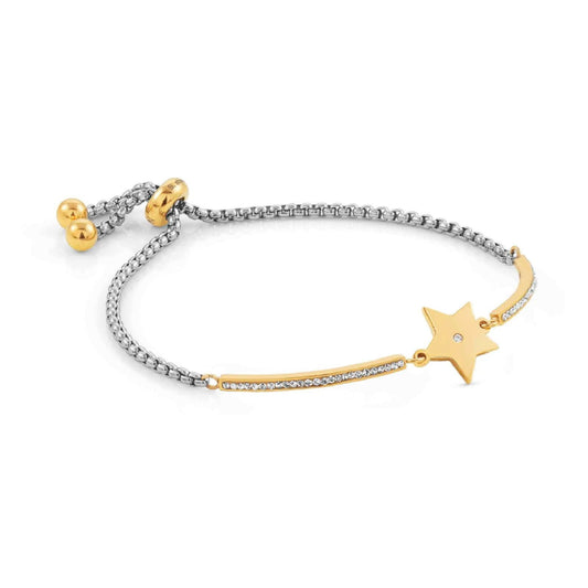 Bracciale acciaio oro Nomination Milleluci donna con Stella e zirconi 028006-023-1