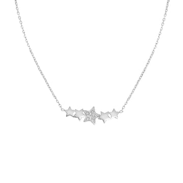 Collana acciaio argento Nomination Miss Trendy donna con stelle e zirconi 029301-007-1