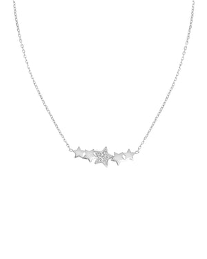 Collana della collezione Nomination Miss Trendy da donna in acciaio inossidabile 316L argento con stelle e zirconi 029301/007
