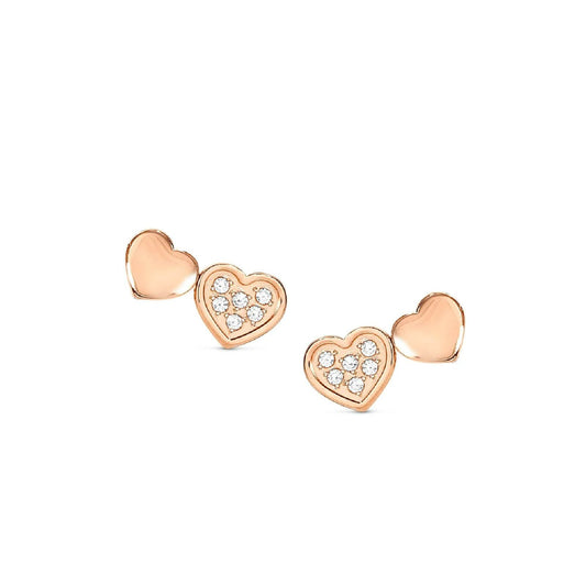 Orecchini acciaio oro rosa Nomination Miss Trendy donna con cuori e zirconi 029302-005-1