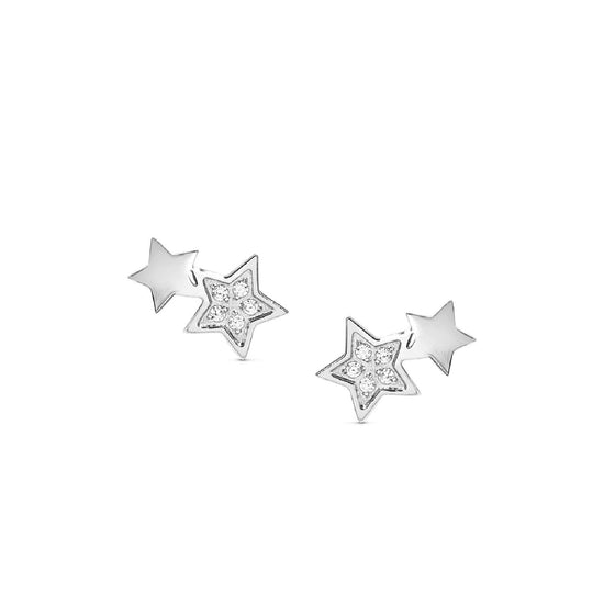 Orecchini acciaio argento Nomination Miss Trendy donna con stelle e zirconi 029302-007-1
