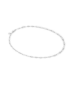 Collana Nomination Chainofstyle da donna in acciaio inossidabile 316L argento con maglie ovali e zirconi bianchi 029401/001