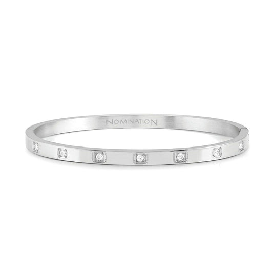 Bracciale rigido da donna Nomination Pretty Bangles in acciaio e zirconi 029507-001-1