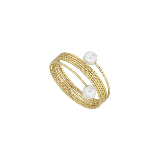 Anello donna MagicWire Galassie multifili in oro giallo e 2 perle 03-A-GPB-01-1