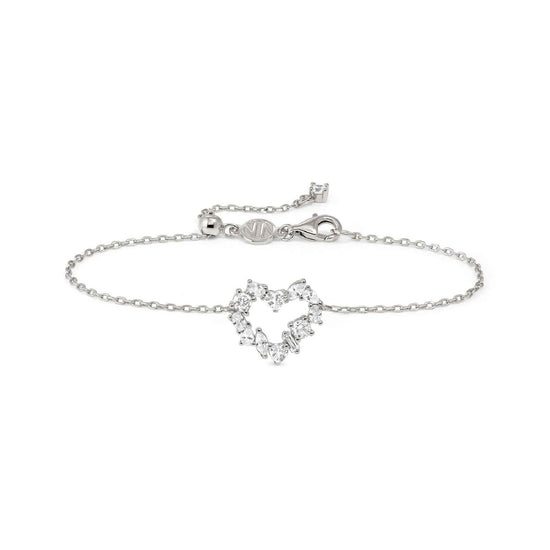 Bracciale Nomination Colour Wave cuore di zirconi bianchi 19 cm